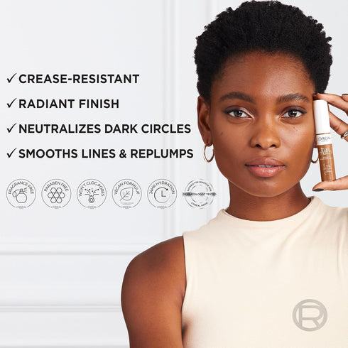 L’Oréal Paris True Match Radiant Serum Concealer, Brightening Under Eye Concealer Make Up with 1.5% Hyaluronic Acid and Caffeine, W4, 0.33 Oz...