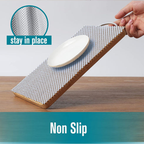 Shelf Drawer Liner Non-Adhesive with Non Slip Durable Strong Clean Size 17.7 Inches X 10 Feet Drawers, Shelves, Cabinets, Storage for Kitchen and ...