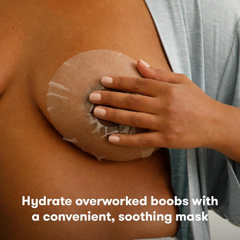 Frida Mom Hydration Packets for Breasts, Hydrate Nipples with Breast Mask Made with Aloe Vera, Honey, Tea Tree Oil, & Cucumber, 2 Sheet Masks...
