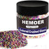 100g Colored Crushed Glass Craft Glitter, 2-4mm Irregular Metallic Gravel Gems for Nail Arts, Resin Craft, Phone Case, DIY Vase Fillers, Epoxy Jew...