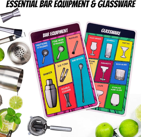 50 Premium Non-Alcoholic Mocktail Recipe Cards for Non-Alcoholic Cocktails - Elevate Your Drink Experience with Expert Mixology Tips and Recipes...