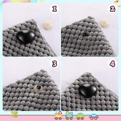 360 Pcs Large Plastic Safety Eyes and Noses 12-30mm Assorted Sizes with Washers for Crochet Big Stuffed Animals Needle Felting Crafts Dolls DIY, B...