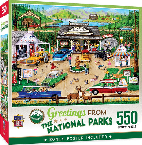 Masterpieces 550 Piece Jigsaw Puzzle for Adults, Family, Or Kids - Greetings from The National Parks - 18"x24"...