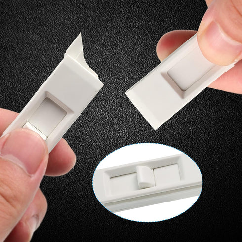 Tilt Latch Pairs White Plastic Construction Snap-In Latch Pairs Spring Loaded Sliding Window Tilt Latch for Home Window Accessories (4)...