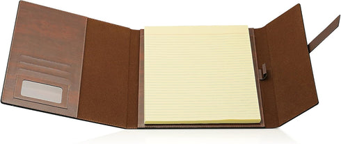 GALLAWAY LEATHER Padfolio Portfolio Folder – Slim Portfolio Folio Organizer Holder for Letter Legal A4 Note Pads Notebooks for Men Women Refillabl...