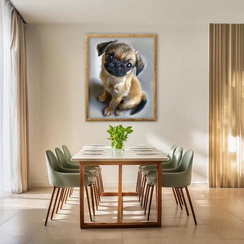 Posterizer 1 pcs-cute illustration of tiny dog-puppy 3-Kids Room Art-Art for Animal Lovers-Decor for nursery toddlers kids room- unframed wall art...