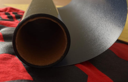 Iron On Heat Transfer Vinyl HTV Roll - 15" x 5' Black - Easy Application Strong Adhesive Sheets - Compatible with Cricut Silhouette Cameo and Heat...