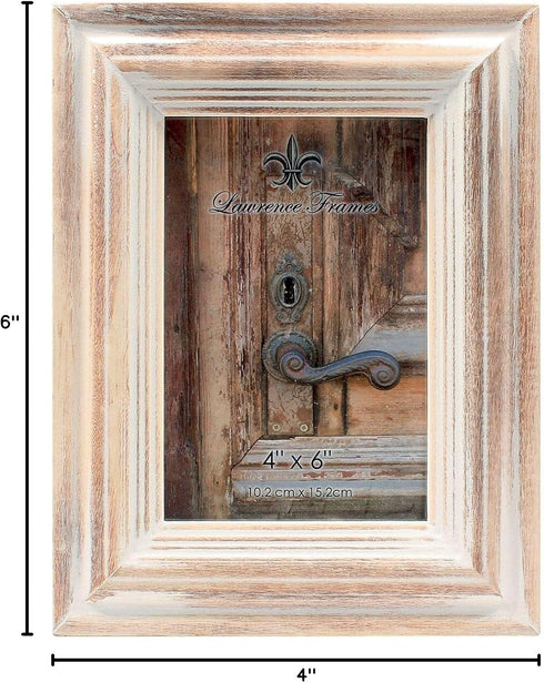 Lawrence Frames 4x6 White Wash Maple Picture Frame, Natual...
