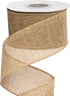 Ribbli Burlap Wired Ribbon,2-1/2 Inch x 10 Yard,Natural,Solid Wired Edge Ribbon for Big Bow,Wreath,Tree Decoration,Outdoor Decoration...