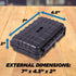 CASEMATIX Hard Shell 35mm Film Case for 35mm and 120 Film - 7" Waterproof & Lightproof Film Holder and Film Roll Container for up to 12 x 35mm Fil...