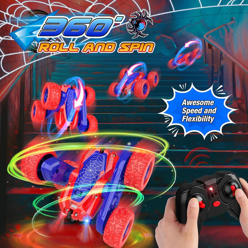 Spider Remote Control Car Gifts: RC Cars Kids Boys Outdoor Toys for 3 4 5 6 7 8-10 Years Old Boy Girl Ages 5-7 8-13 Birthday Gifts Age 6-8 Recharg...