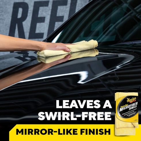 Meguiar's Supreme Shine Microfiber Towels for Cars, Absorbent Ultra-Plush Car Microfiber Towel Set for Effectively Removing Car Care Products With...