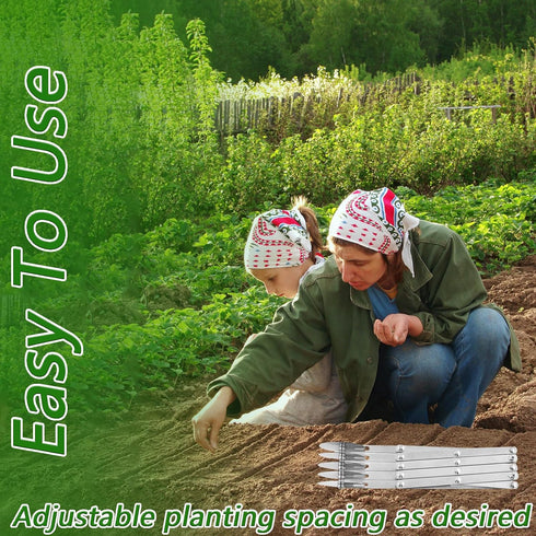 Seeding Spacing Tool - Adjustable Multifunctional Garden Digger & Spacer for Perfectly Spaced Rows, Ideal for All Gardeners...