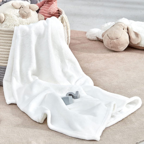 SLEEP ZONE Flannel Fleece Baby Sublimation Blanket 30x40 Inches - Soft Fuzzy Plush White Kids Bed Travel Blanket Throw for Girls, Boys, Toddlers, ...