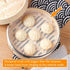 GUCUJI 12 Inch Silicone Bamboo Steamer Liners - Non-Stick, Reusable Steamer Mesh Mats for Steamed Buns, Dumplings, veggies, Dim Sum, Momo, Rice, a...