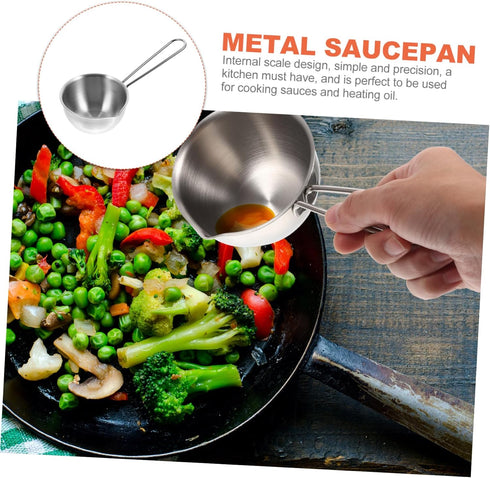 Pour Oil Small Pot Steaming Pot Steel Pot Sauce Pan Saucepan Metal Pot Stainless Steel Cookware Pot Steamer Non Stick Pot Pouring Pot Oil Pots for...