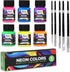 Acrylic Leather Paint for Shoes - 6 Color Leather Paint Kit with 5 Paint Brushes (Deglazer & finisher not Included) - Great Repair Finisher for Sh...
