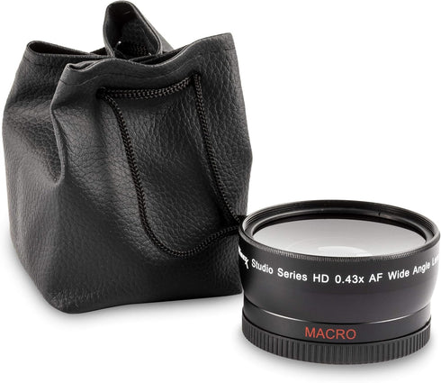 58mm 0.43x Wide Angle (w/Macro) High Definition Lens for DSLR Canon EOS Rebel 70D 77D 80D 90D T8i T7 T7i T6i T6s T6 T5i T5 T4i T3i T100 SL1 SL2 SL...