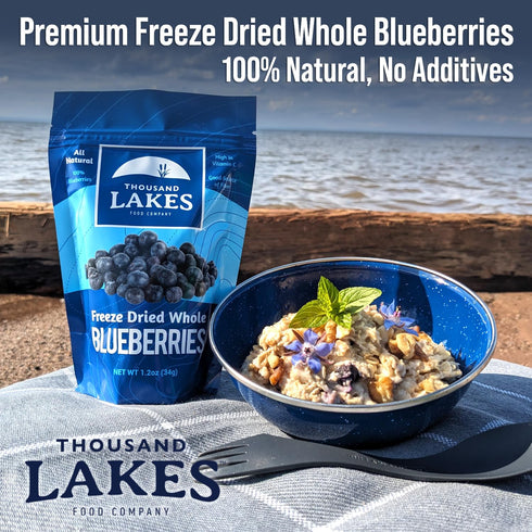 Thousand Lakes Freeze Dried Fruit - Blueberries 1.2 ounces | No Sugar Added | 100% Whole Blueberries...