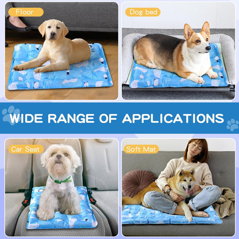 Cooling Mat for Dogs 19.7 X 23.6 Inch, Pet Cooling Mats for Dogs, Water Injection Dog Cooling Mat for Summer, Easy Washable Cooling Pad for Dog, P...