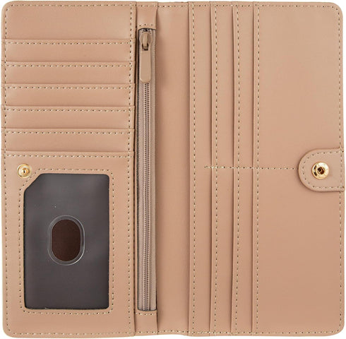 Ultra Slim Thin Leather Women Wallet Rfid Blocking Credit Card Holder Bifold Clutch (White Floral)...