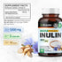BIO KRAUTER Inulin Powder Capsules - Inulin Prebiotic Fiber 1200 mg Strength - 100 Count - Pure Soluble Fiber Supplements - Chicory Root Fiber Cap...