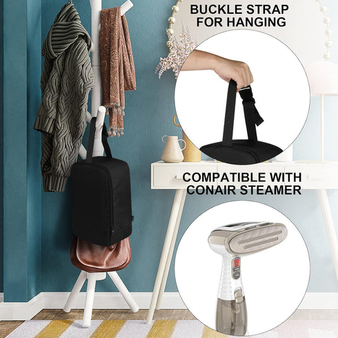 Beautyflier Travel Steamer Bag for Conair Clothes Steamer Storage, Portable Steamer Carrying Case Handheld Steamer Holder Iron Case Organizer with...