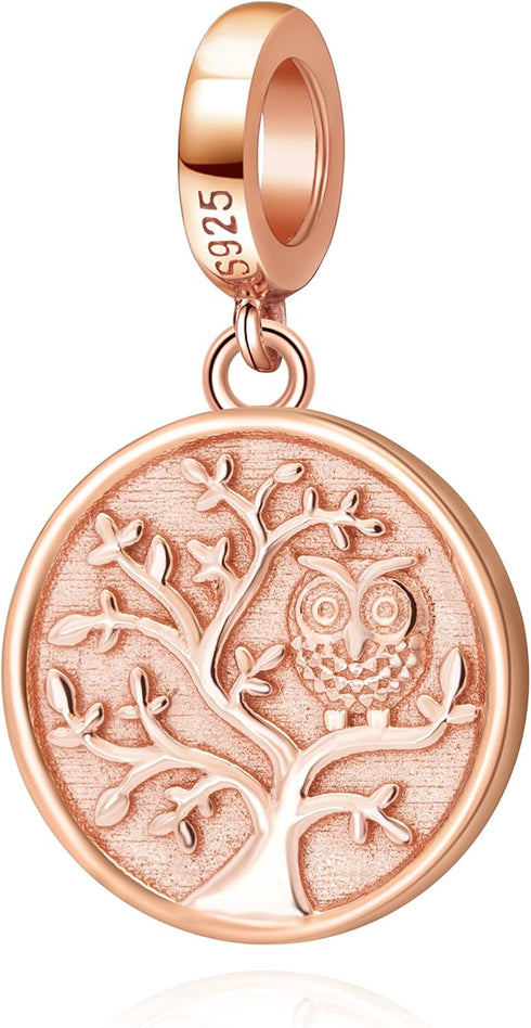 Rose Gold Zodiac Sign Charms 925 Sterling Silver Constellation Dangle Horoscope Charm for Pandora Bracelets and Necklaces Jewelry Gift for Women...