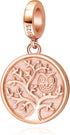 Rose Gold Zodiac Sign Charms 925 Sterling Silver Constellation Dangle Horoscope Charm for Pandora Bracelets and Necklaces Jewelry Gift for Women...