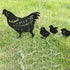 4Pcs Metal Chicken Garden Stakes, Decorative Hen and Chicks Yard Stakes, Metal Animal Yard Decor, Chicken Art Silhouette Statue for Lawn Patio Gaz...
