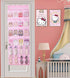 MISSLO Kids Shoe Organizer Pink Room Decor for Bedroom Door Hanging Baby Closet Storage over the Rack Breathable 24 Large Mesh Pockets for Toddler...