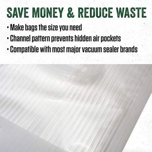 LEM MaxVac 2-Piece Vacuum Bag Rolls 8" x 20'...