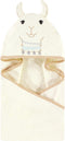 Little Treasure Unisex Baby Cotton Animal Face Hooded Towel, Neutral Llama, One Size...
