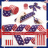 XunYee 3 Rolls Patriotic Ribbons American Flag Double Sided Star Striped Wired Ribbon Red Blue White Ribbons for Memorial Day 4th of July Independ...