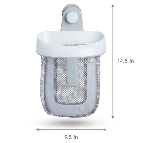 Munchkin® Super Scoop™ Hanging Bath Toy Storage with Quick Drying Mesh, Grey...