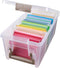 ArtBin Semi Satchel Portable Craft Organizer with 3 Dividers - Clear Plastic Storage Case for Art & Craft Supplies...