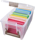 ArtBin Semi Satchel Portable Craft Organizer with 3 Dividers - Clear Plastic Storage Case for Art & Craft Supplies...