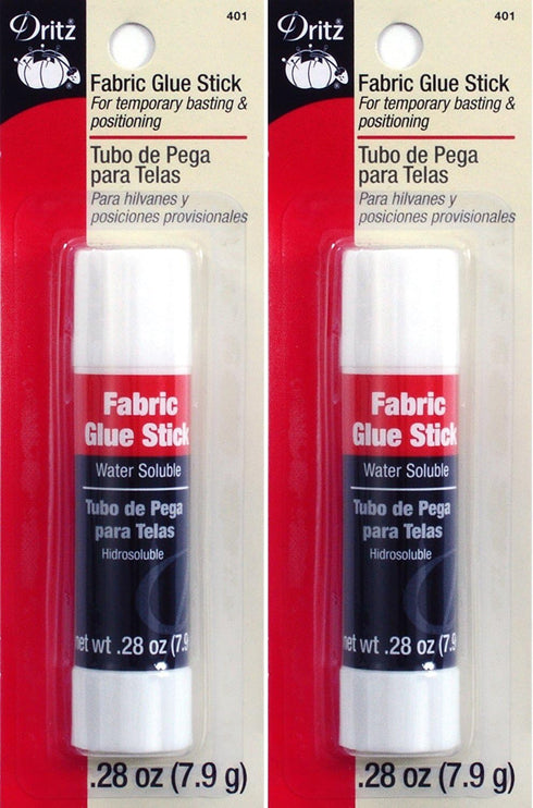 Dritz 401 Fabric Sewing and Craft Glue Stick, 0.28-Ounce (2 Pack)...