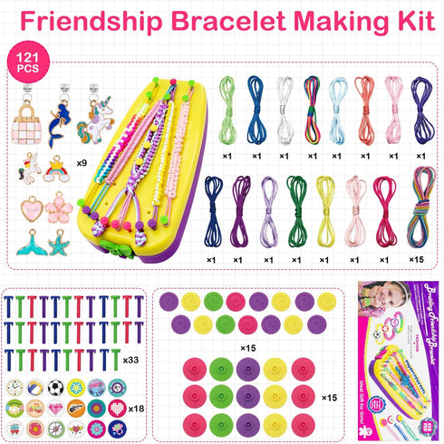 Labeol Friendship Bracelet Making Kit for Girls, Arts and Crafts for Girls Ages 8-12,Birthday or Party Present Arts and Crafts String Friendship B...