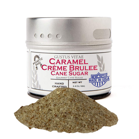 Caramel Crème Brûlée Cane Sugar | Artisanal Infused Sugar | 1:1 Replacement For Plain Sugar | All Natural, Non GMO | Gourmet Sweetener | Handmade ...