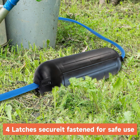 Extension Cord Safety Cover with IP44 Waterproof Protector Seal, 3 Pack Outdoor Outlet and Plug Protector with 4 Latches, Weatherproof Electrical ...