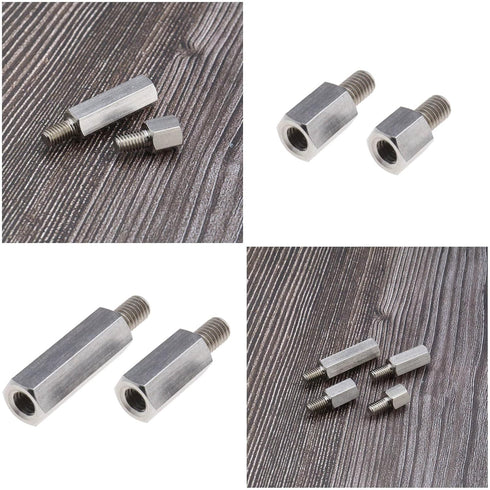 Create idea 8PCS Single Head Stud Hex Standoff Spacers Male to Female Thread 10mm 15mm 20mm 30mm M6 x M6 for PCB Hexagonal Fasteners Hardware Acce...