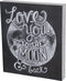 Primitives by Kathy Chalk Art Box Sign, 12 x 13.5-Inches, to The Moon/Back...