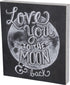 Primitives by Kathy Chalk Art Box Sign, 12 x 13.5-Inches, to The Moon/Back...