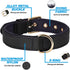 Didog Waterproof Dog Collar with Soft Padded, Strong Large Dog Collars with Metal Buckle, Lightweight and Breathable Dog Collars for Medium Dogs, ...