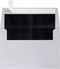 LUXPaper A4 Foil Lined Invitation Envelopes | Peel & Press | 4 1/4" x 6 1/4" | Silver w/Black LUX Lining | 80lb. Text | 50 Qty...