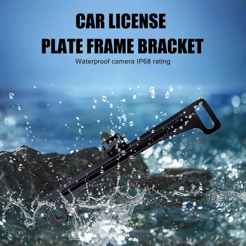 1 PC Car Rear View Camera Bracket, Metal Dash Cam Mount Kit, Waterproof License Plate Mount, Back Up Camera Installation Tool, Automotive Parts, U...