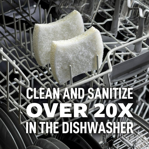 Scotch-Brite Greener Clean Non-Scratch Kitchen Sponges, 6 Scrub Sponges, Durable Recycled Scrubbers for Cleaning Dishes, Non-Stick Pots and Pans, ...