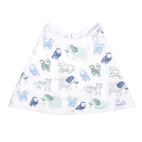 aden + anais Essentials Burpy Bib, 100% Cotton Muslin, Soft Absorbent 4 Layers, Multi-Use Burp Cloth and Bib, 22.5" X 11", Single, Time to Dream -...