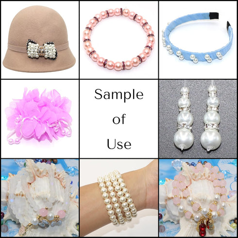 Guoxin 200Pcs Glass Pearl Beads Faux Pearls Round Czech Tiny Satin Luster Spacer Loose Beads Bulk with Holes Handcrafted for DIY Bracelets Jewelry...